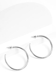 Silver Tone Taper Hoop Earrings - Image 1 of 1