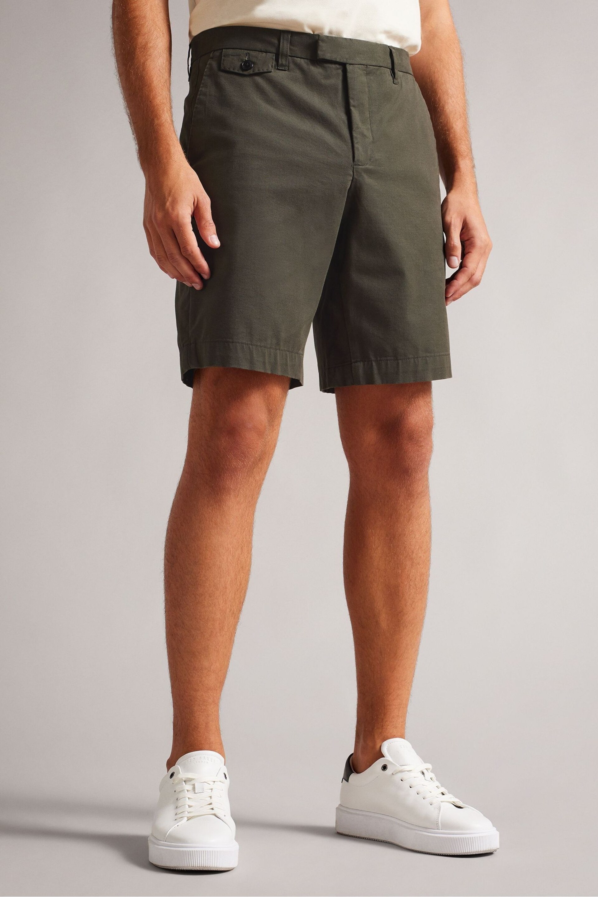 Ted Baker Green Ashfrd Chino Shorts - Image 1 of 5