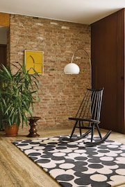 Orla Kiely Grey Puzzle Flower Rug - Image 1 of 4