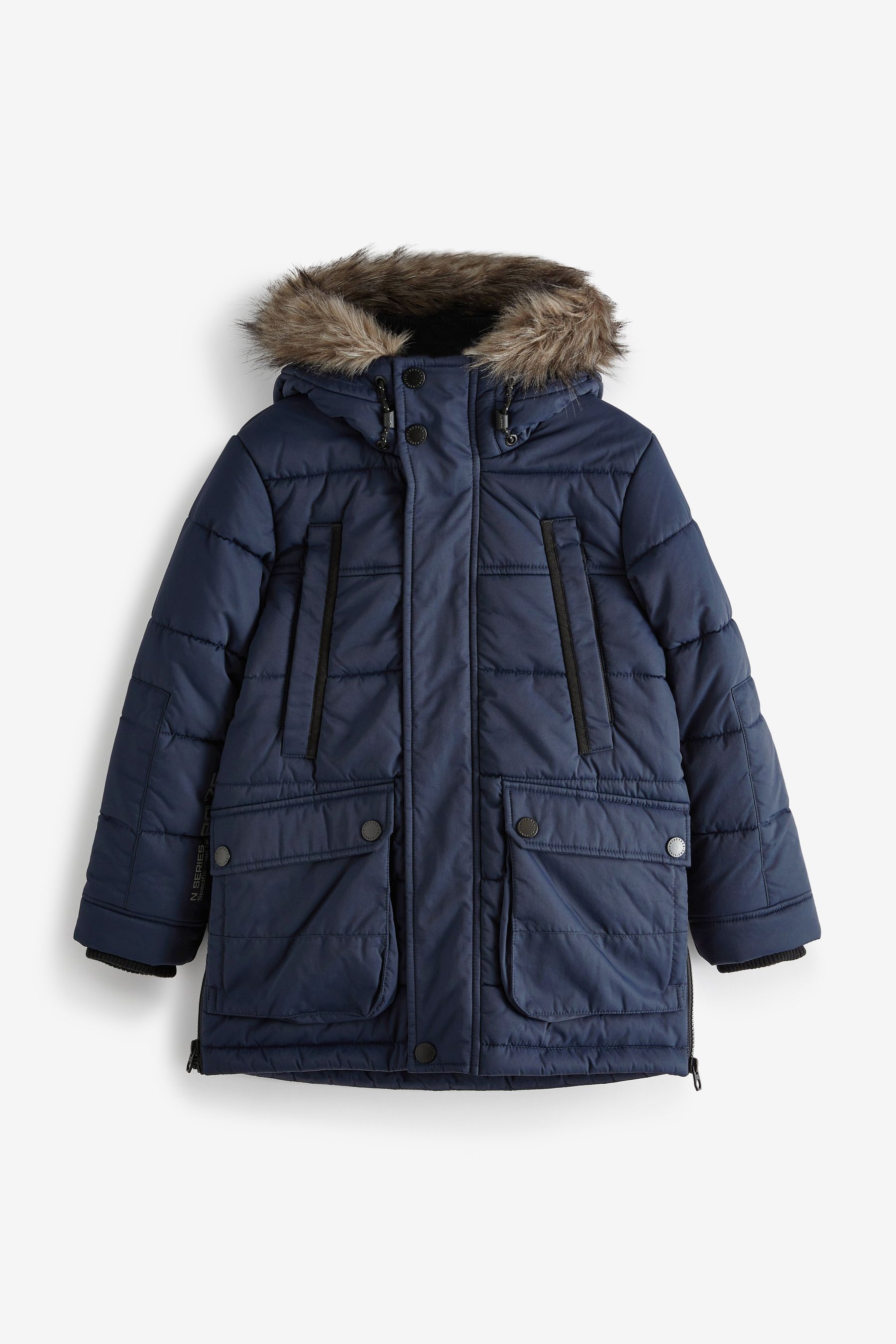 Next navy posh parka discount