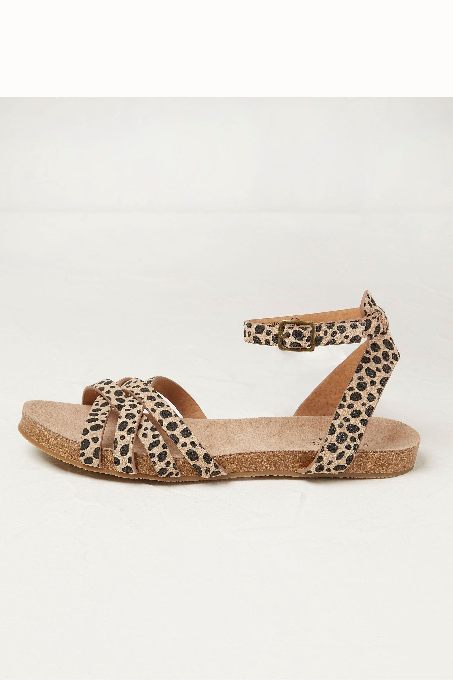 Buy FatFace Natural Animal Print Beth Sandals from Next Luxembourg