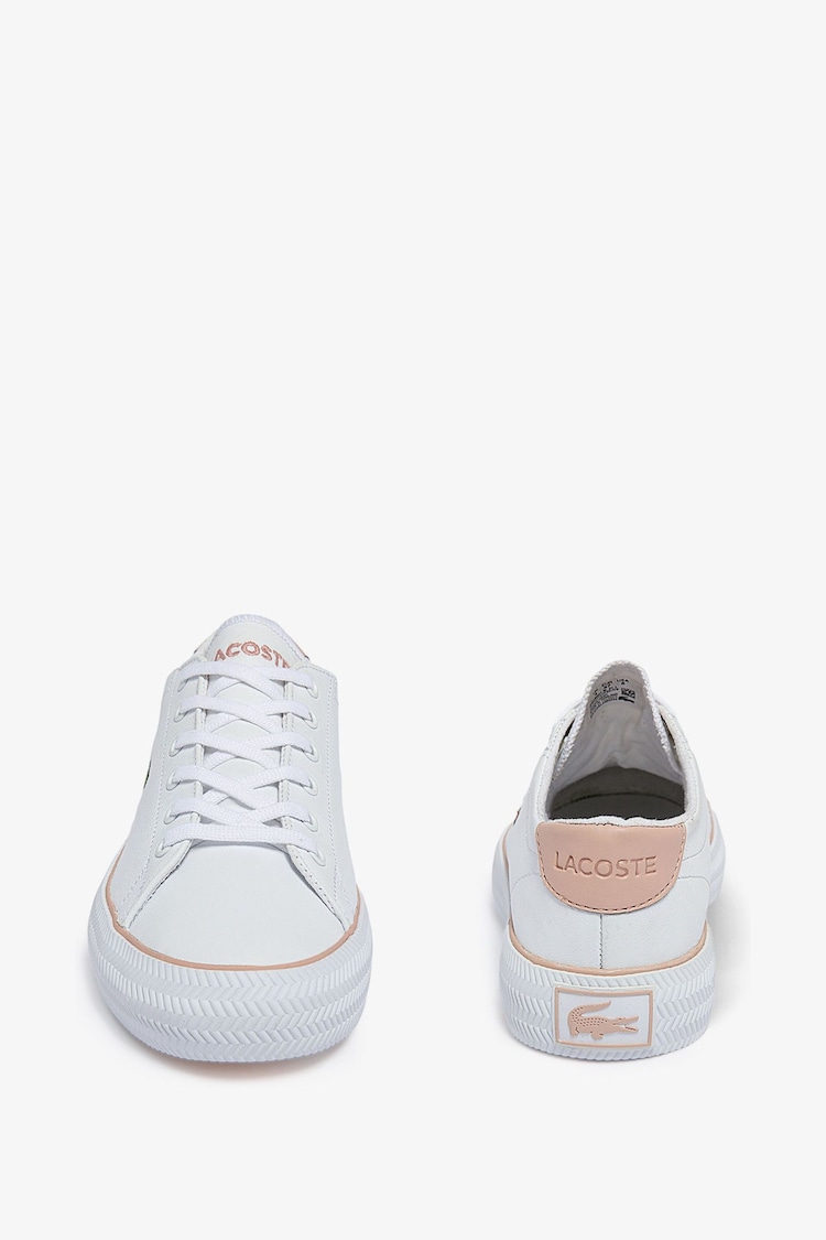 Lacoste White/Pink Gripshot 21 Leather Mix Trainers - Image 2 of 6