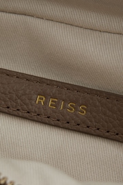 Reiss Taupe Clea Leather Crossbody Bag - Image 3 of 7