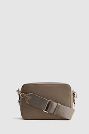 Reiss Taupe Clea Leather Crossbody Bag - Image 4 of 7