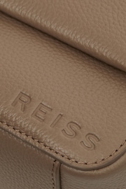 Reiss Taupe Clea Leather Crossbody Bag - Image 6 of 8