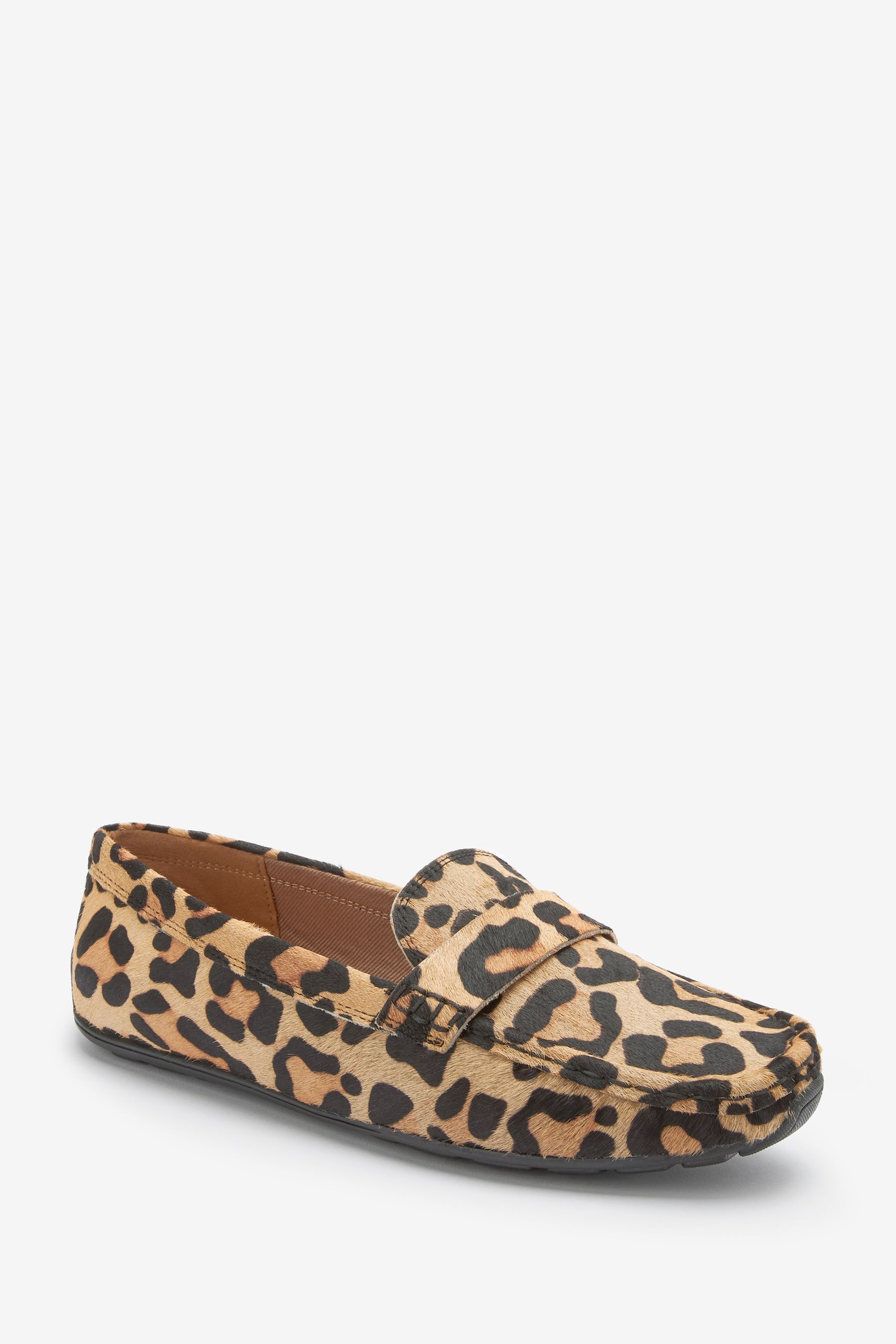 Buy Leopard Print Regular Wide Fit Forever Comfort Leather Driver Shoes from Next Austria