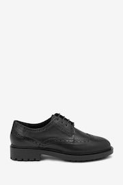 Black Forever Comfort® Leather Brogue Chunky Lace Up Shoes - Image 5 of 9