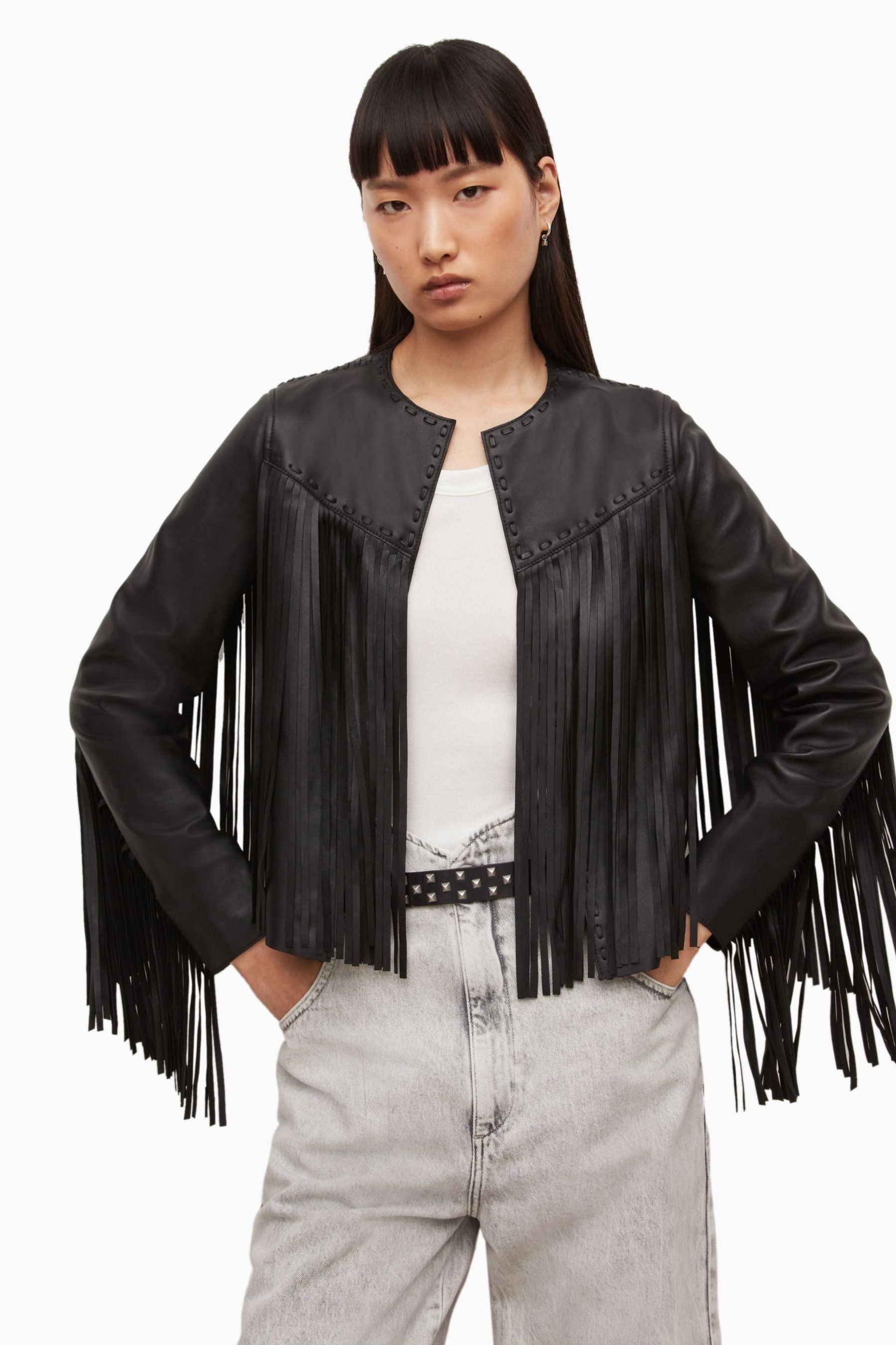 Tassel black jacket hotsell