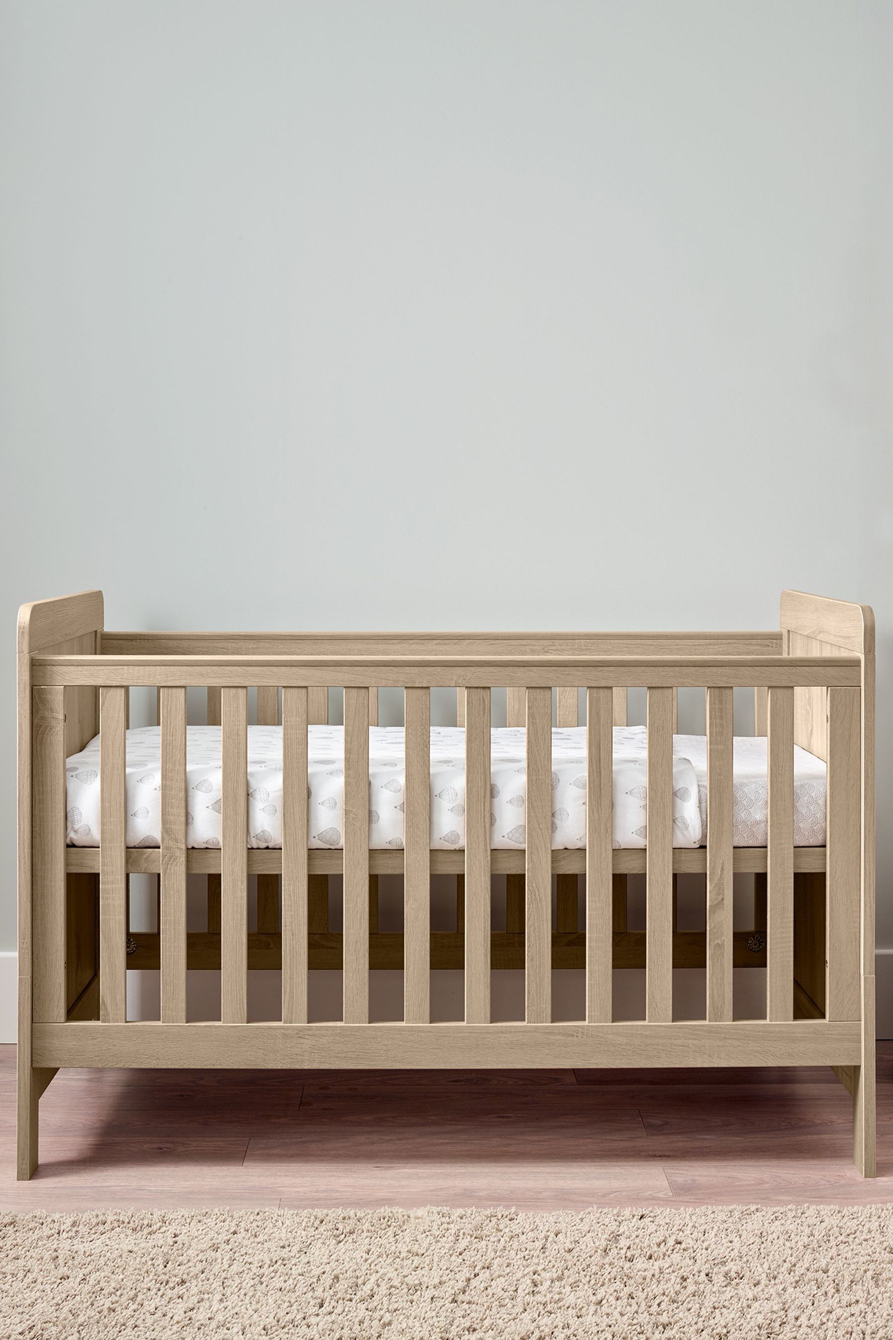 Mamas Papas Light Oak Atlas Cot Bed