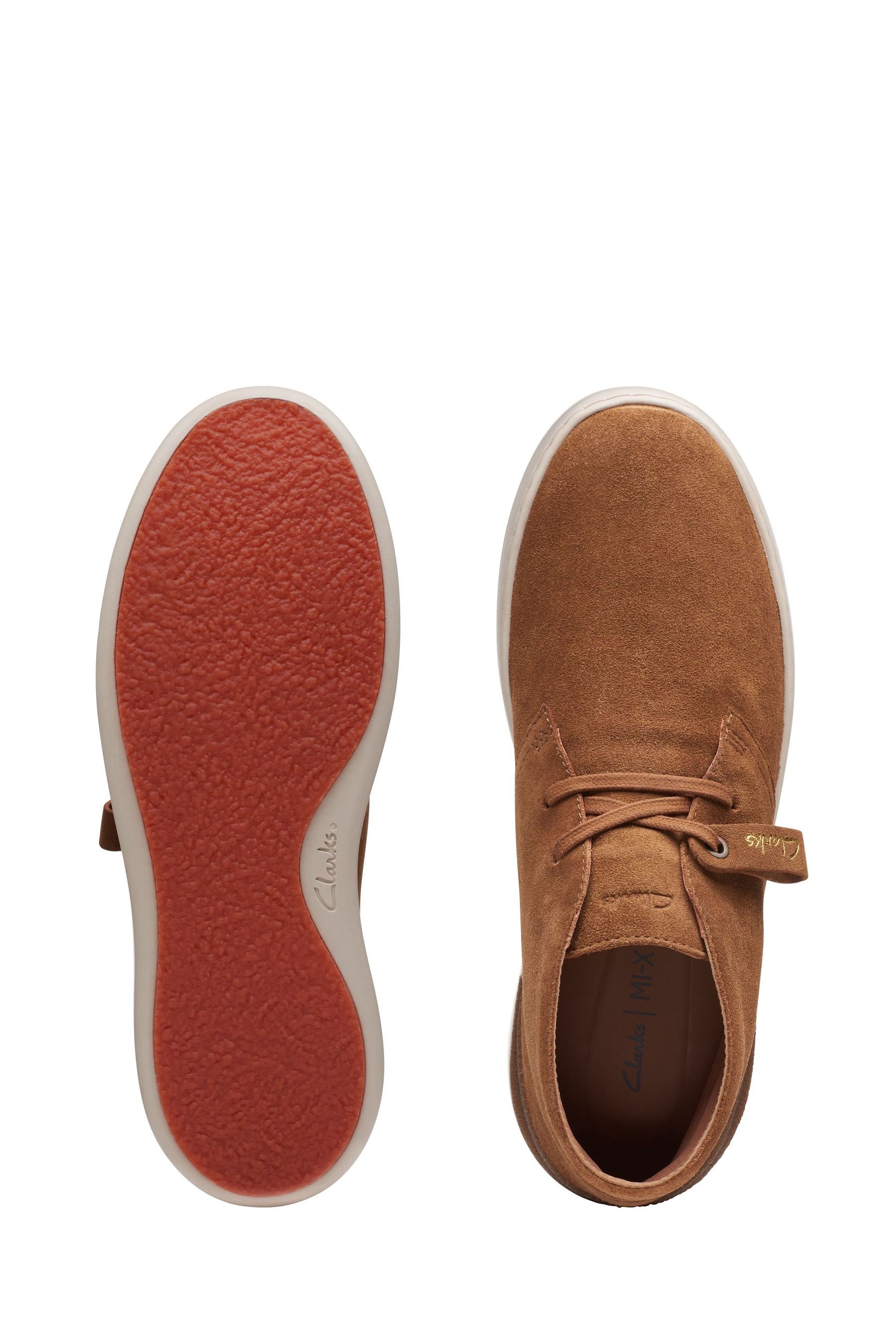 Clarks cognac boots shop