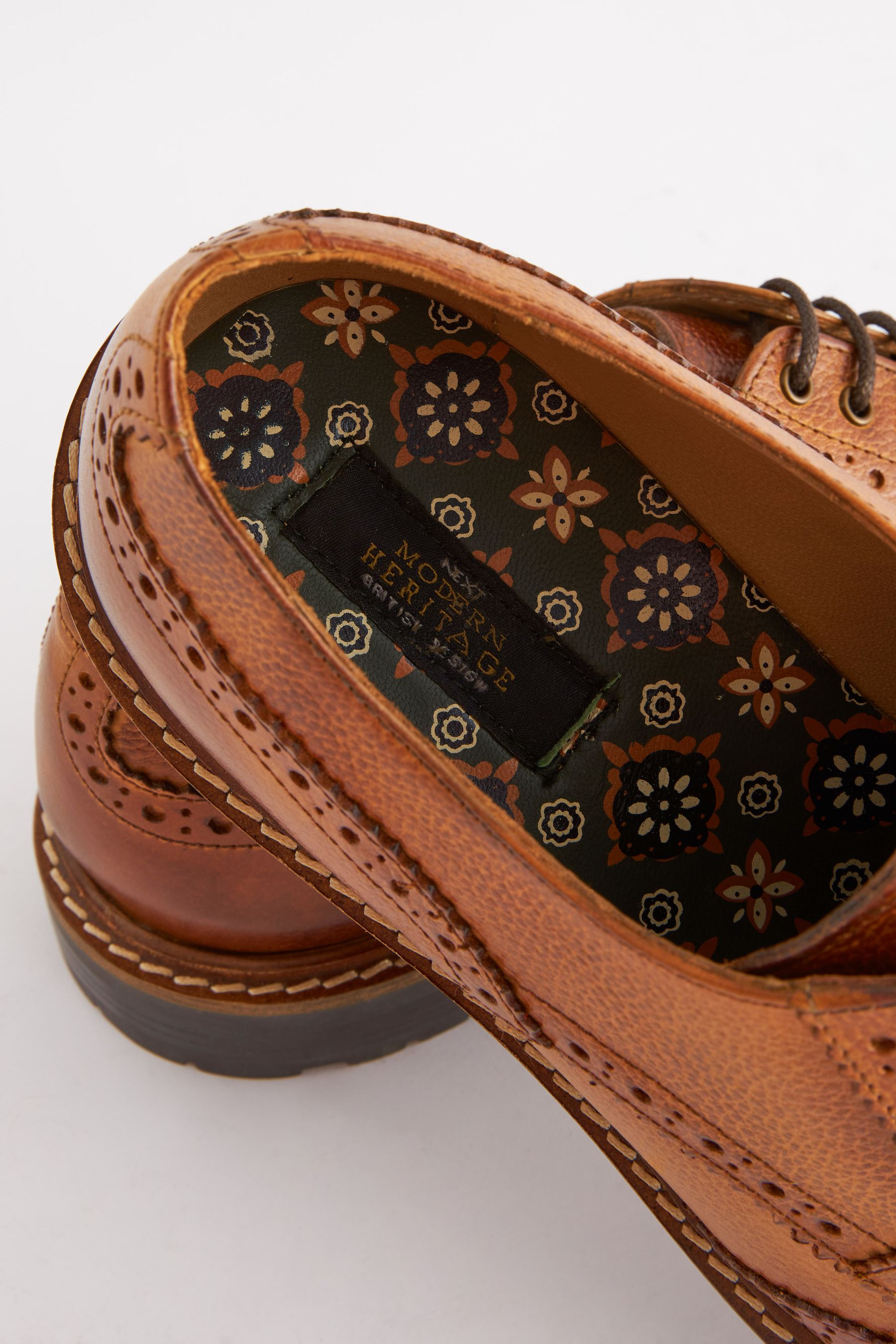 Buy Tan Brown Modern Heritage Leather Brogue Shoes from Next Saudi Arabia
