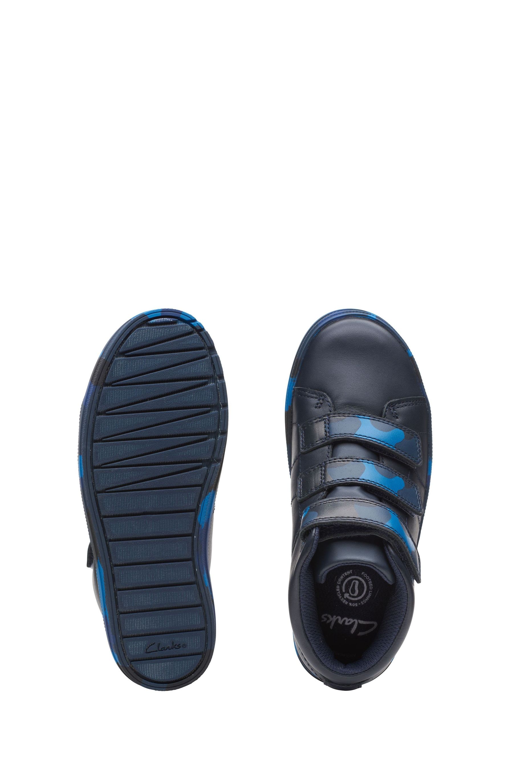 Clarks navy school shoes deals