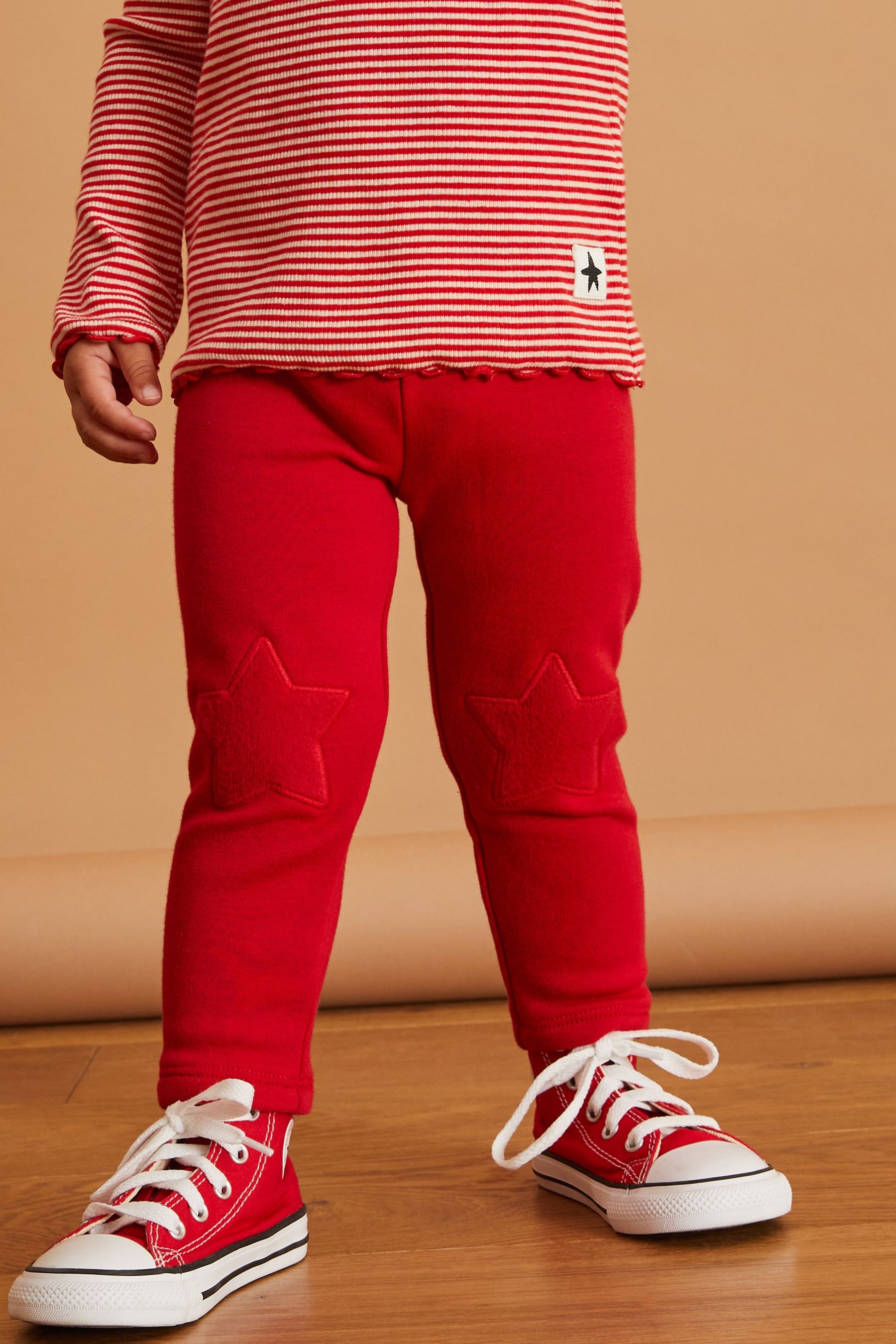 Buy Red Cosy Fleece Lined Leggings 3mths 7yrs from Next Luxembourg