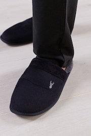 Black Stag Faux Fur Lined Mule Slippers - Image 1 of 5