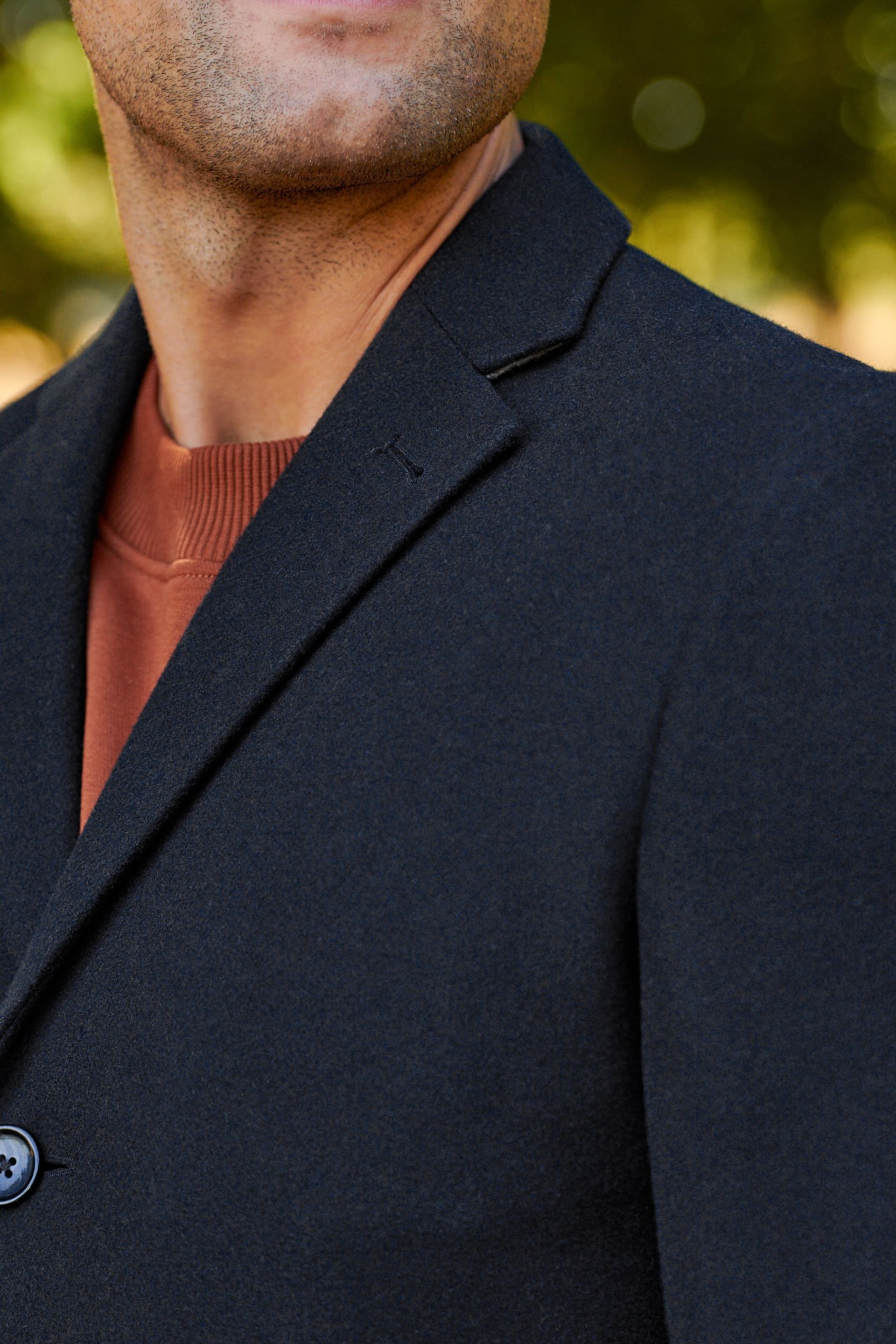 Navy Blue Epsom Overcoat - Image 5 of 10