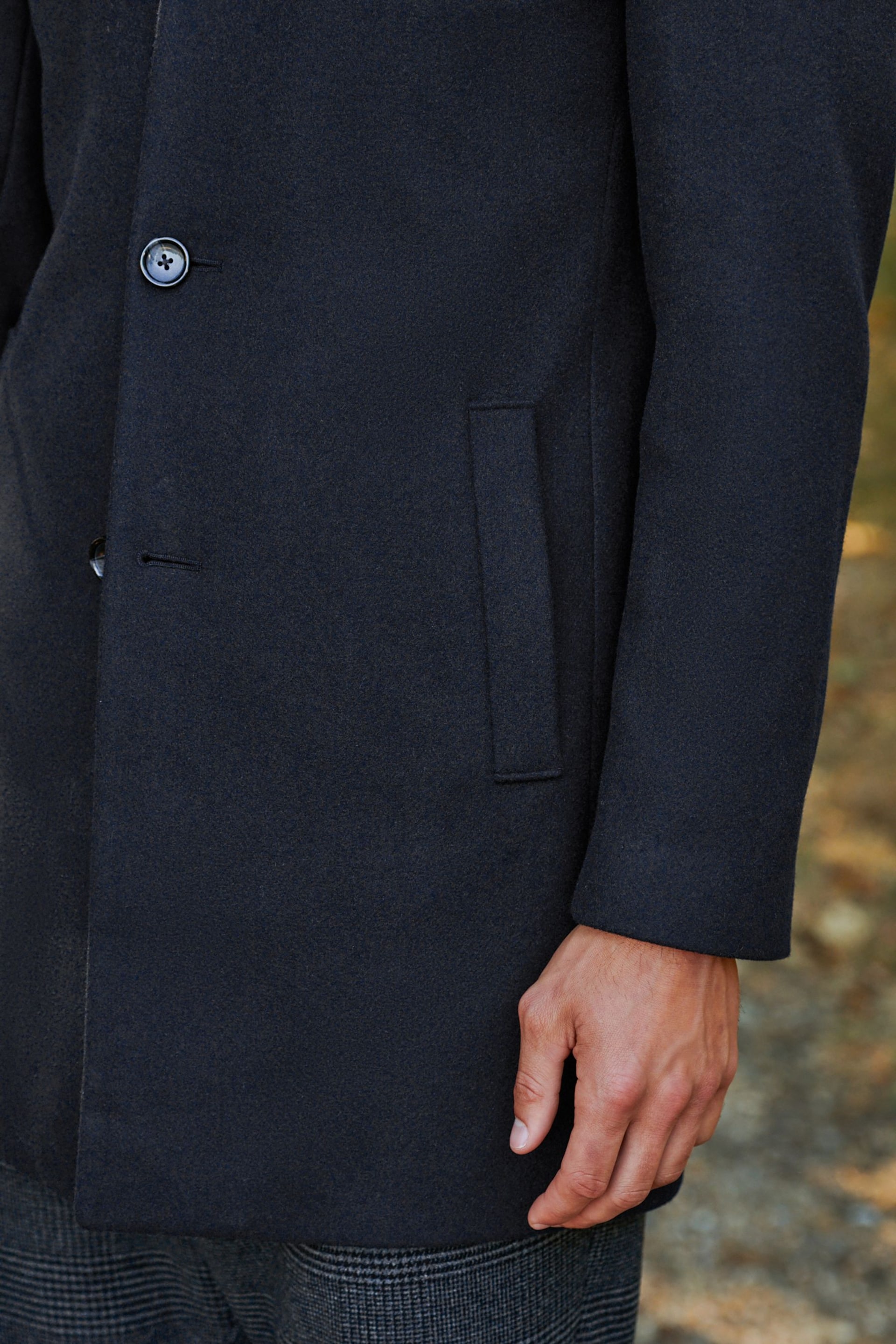 Navy Blue Epsom Overcoat - Image 7 of 10