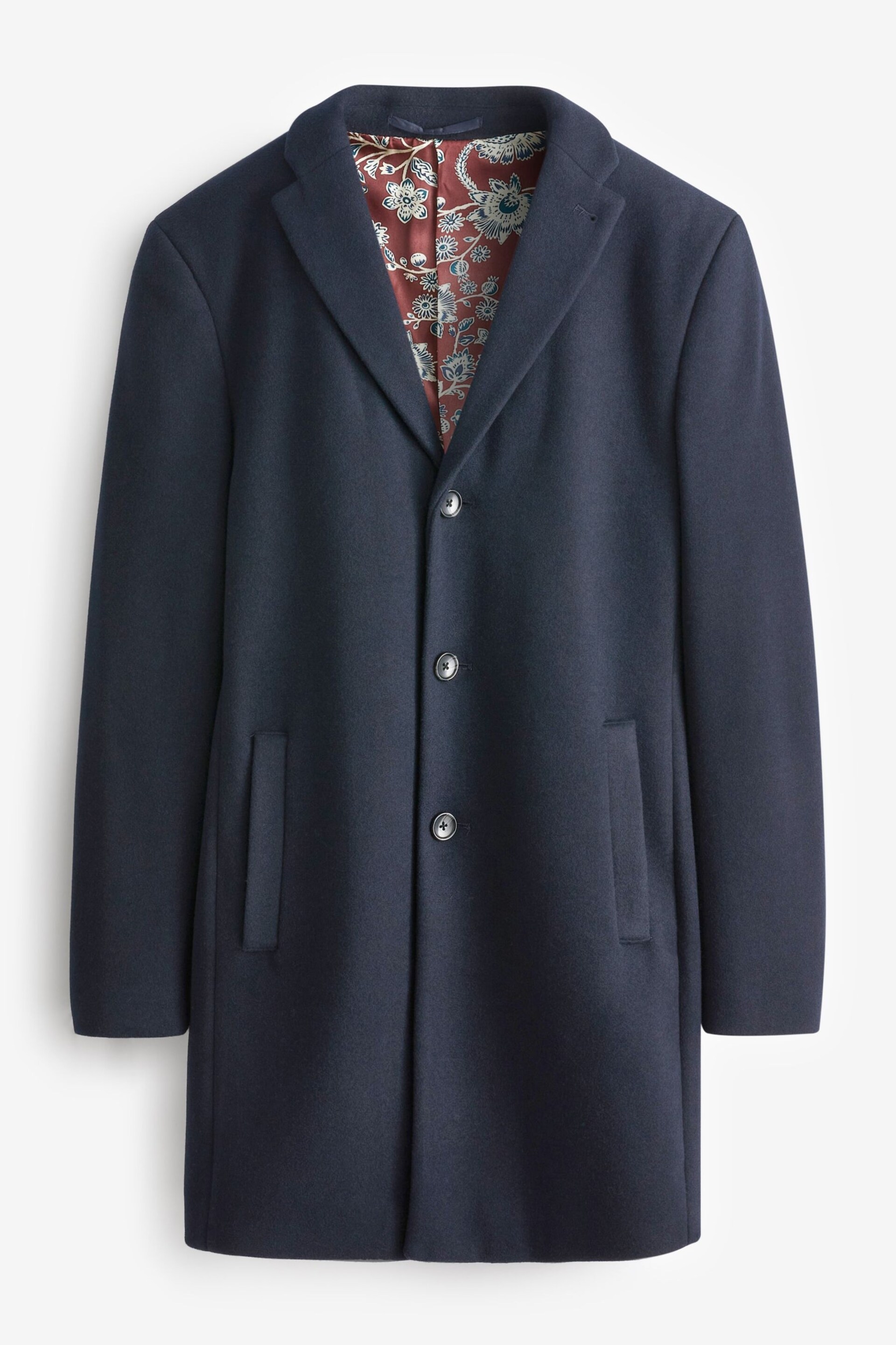 Navy Blue Epsom Overcoat - Image 8 of 13