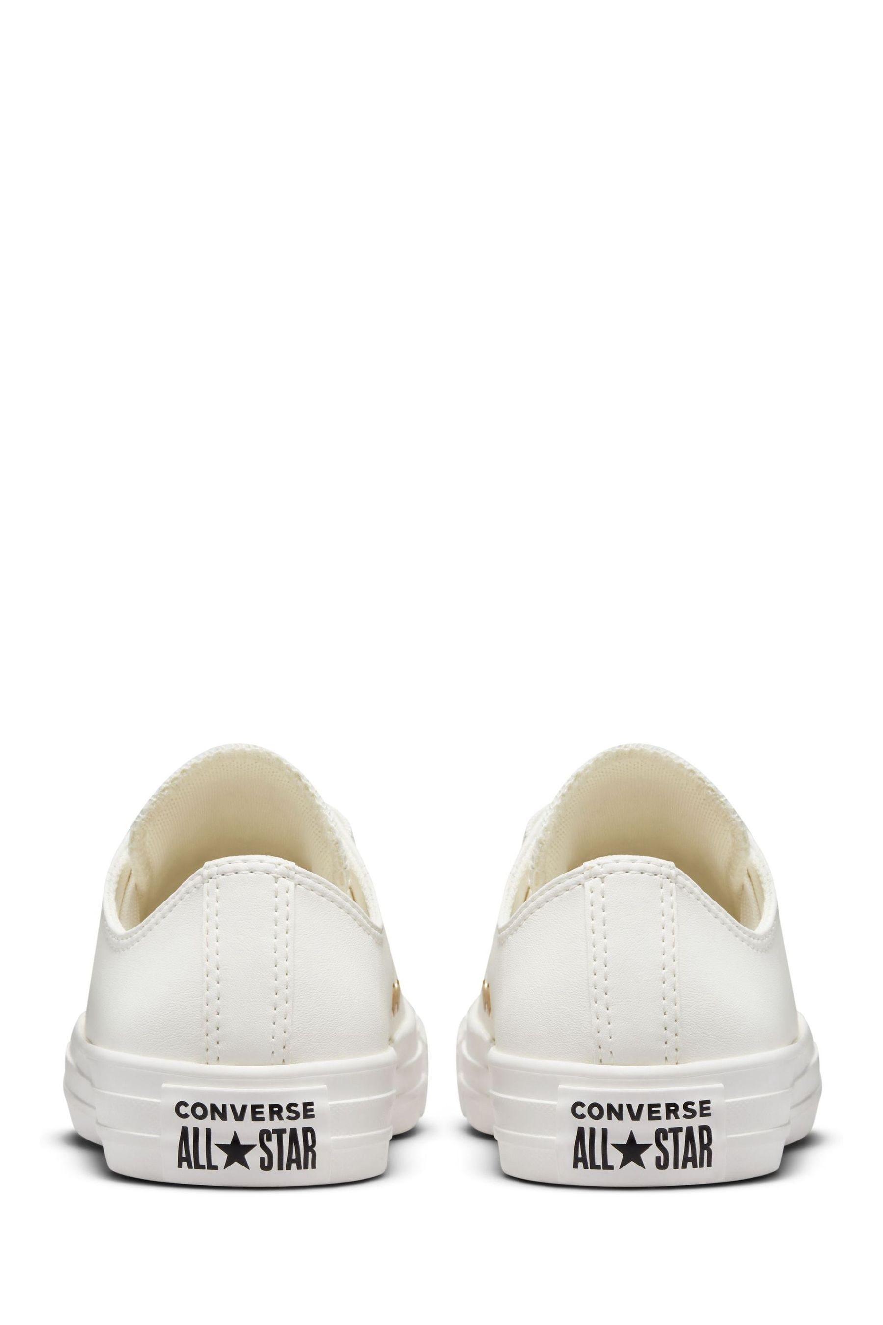 Buy Converse White Leather Low Top Trainers from Next United Arab Emirates