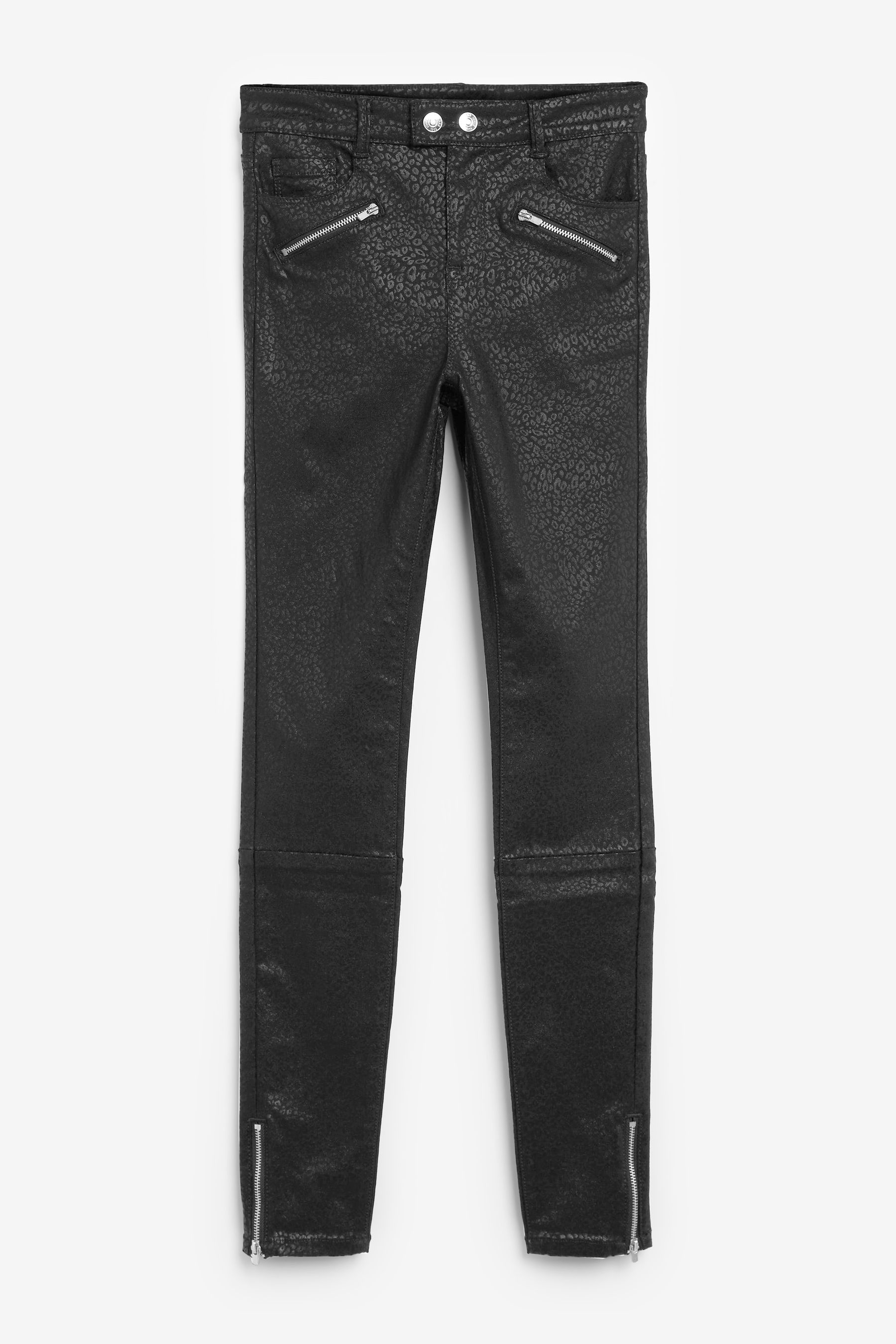 Coated moto jeans on sale