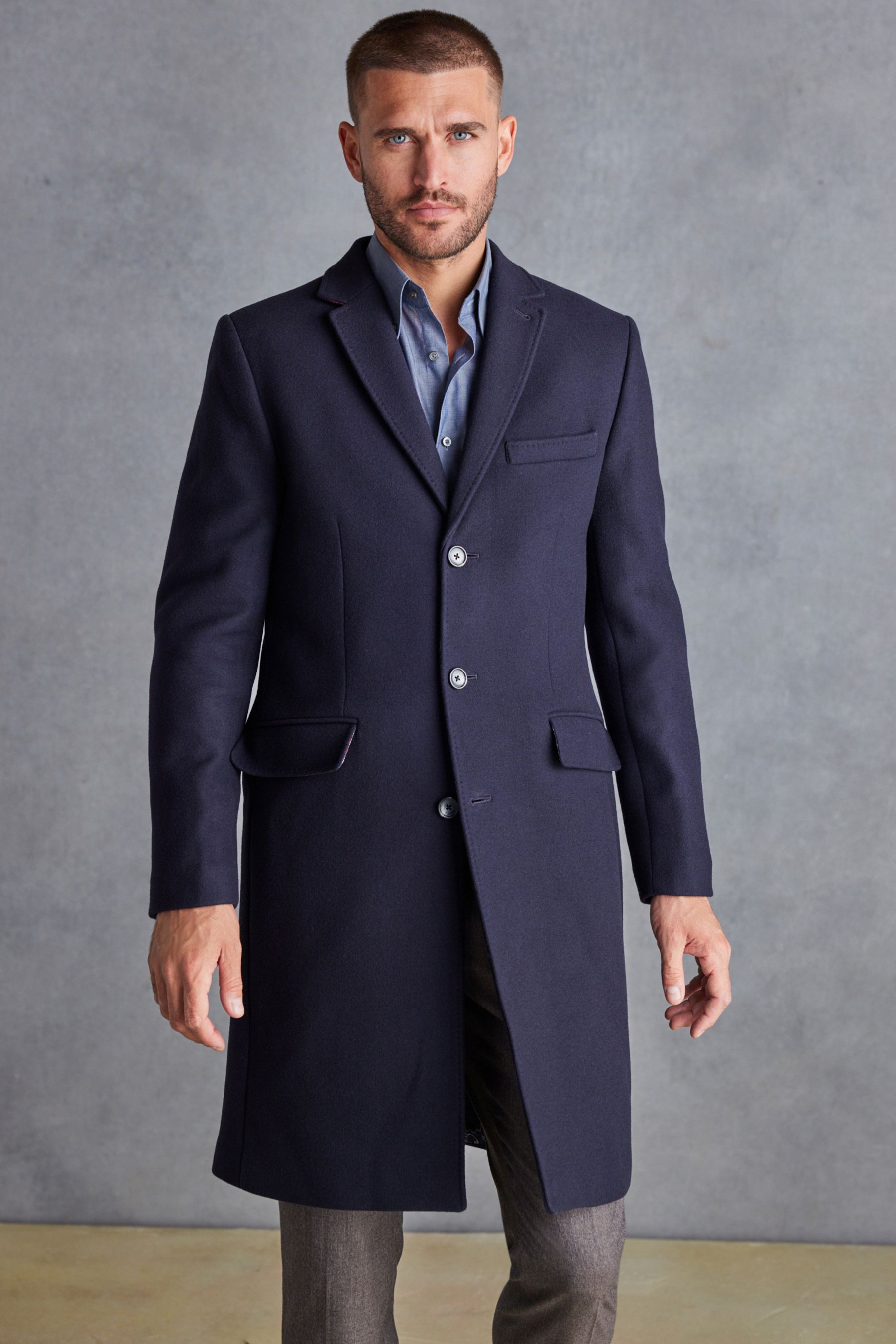Mens navy epsom coat shop