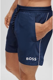 BOSS Blue Starfish Swim Shorts - Image 3 of 4
