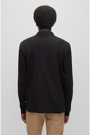 BOSS Black Pado Tonal Branded Long Sleeve Polo Shirt - Image 2 of 5