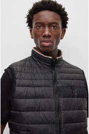 BOSS Black Water Repellent 3D Tape Logo Padded Quilted Gilet - Image 5 of 6