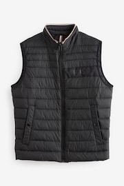 BOSS Black Water Repellent 3D Tape Logo Padded Quilted Gilet - Image 6 of 6