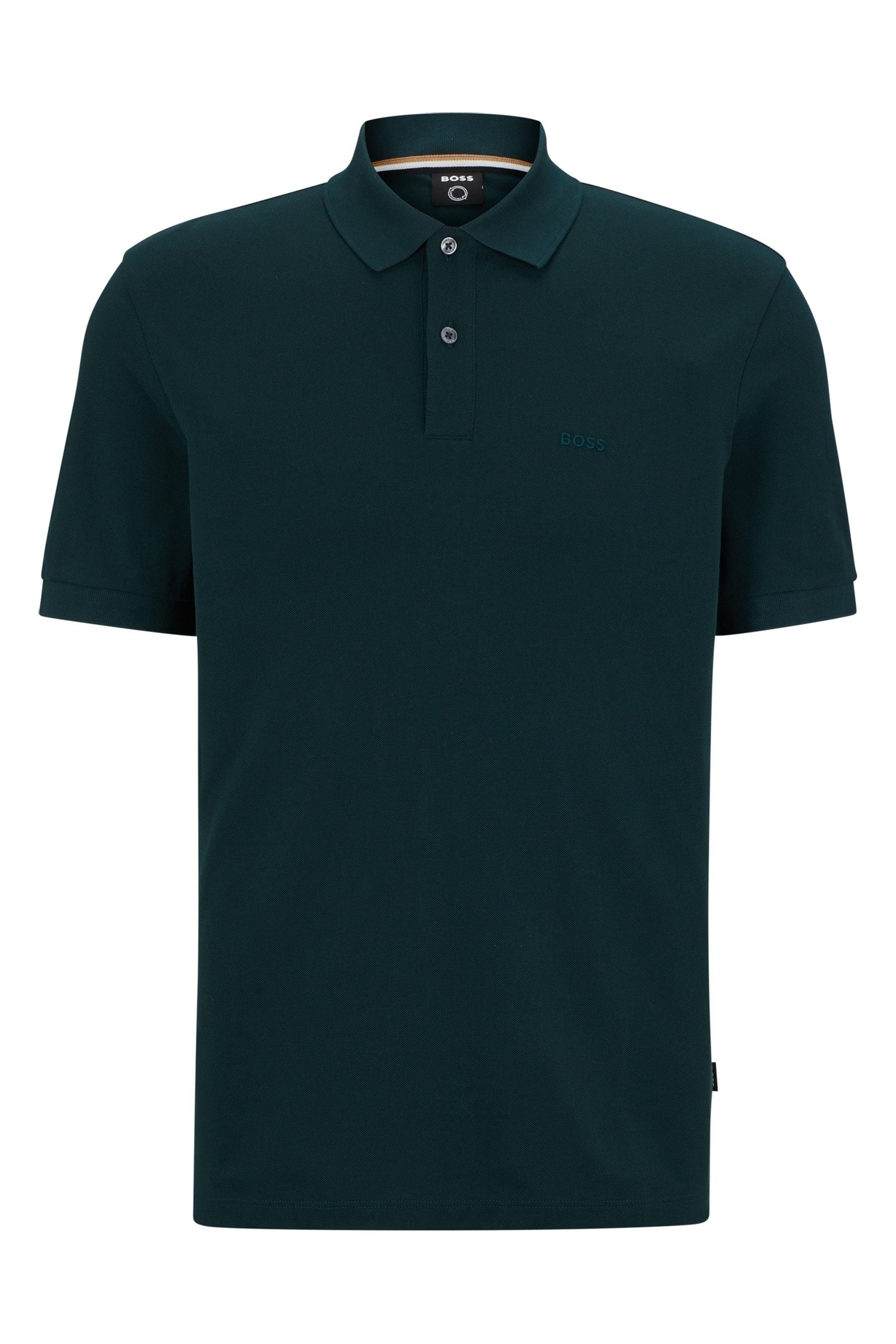 Buy BOSS Dark Green Pallas Pima Cotton Polo Shirt from Next Luxembourg