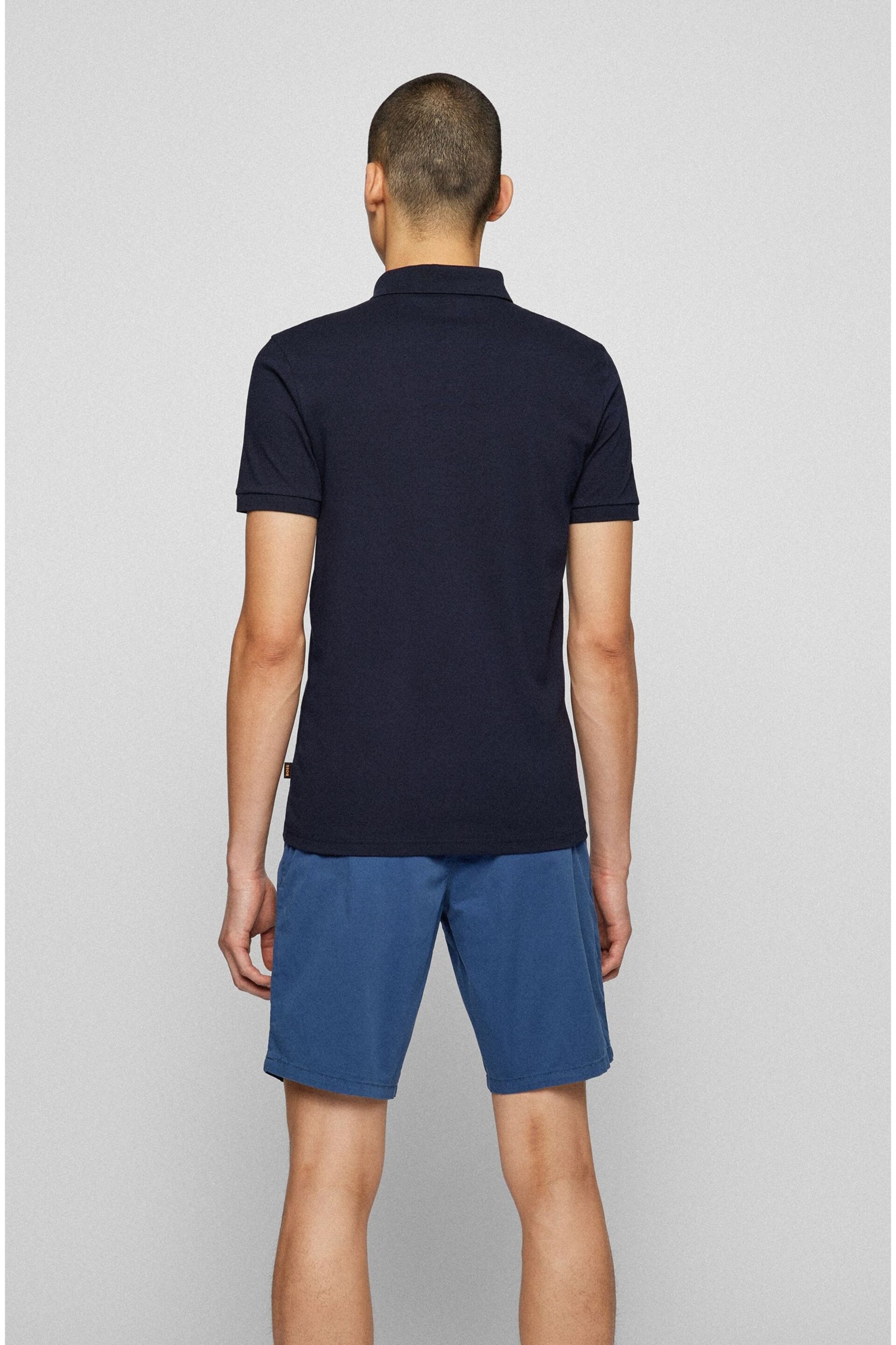 BOSS Navy Blue Passenger Polo Shirt - Image 2 of 5