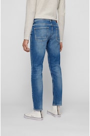 BOSS Blue Denim Regular Fit Taper Comfort Stretch Denim Jeans - Image 2 of 5