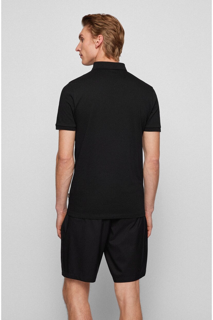 BOSS Black Slim Fit Box Logo Polo Shirt - Image 2 of 5