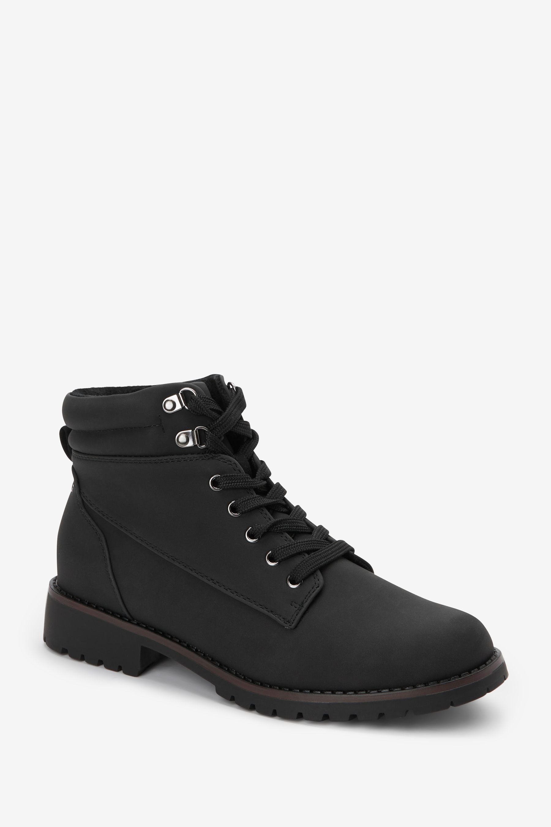 Buy Black Extra Wide Fit Forever Comfort Casual Lace Up Boots from Next Luxembourg