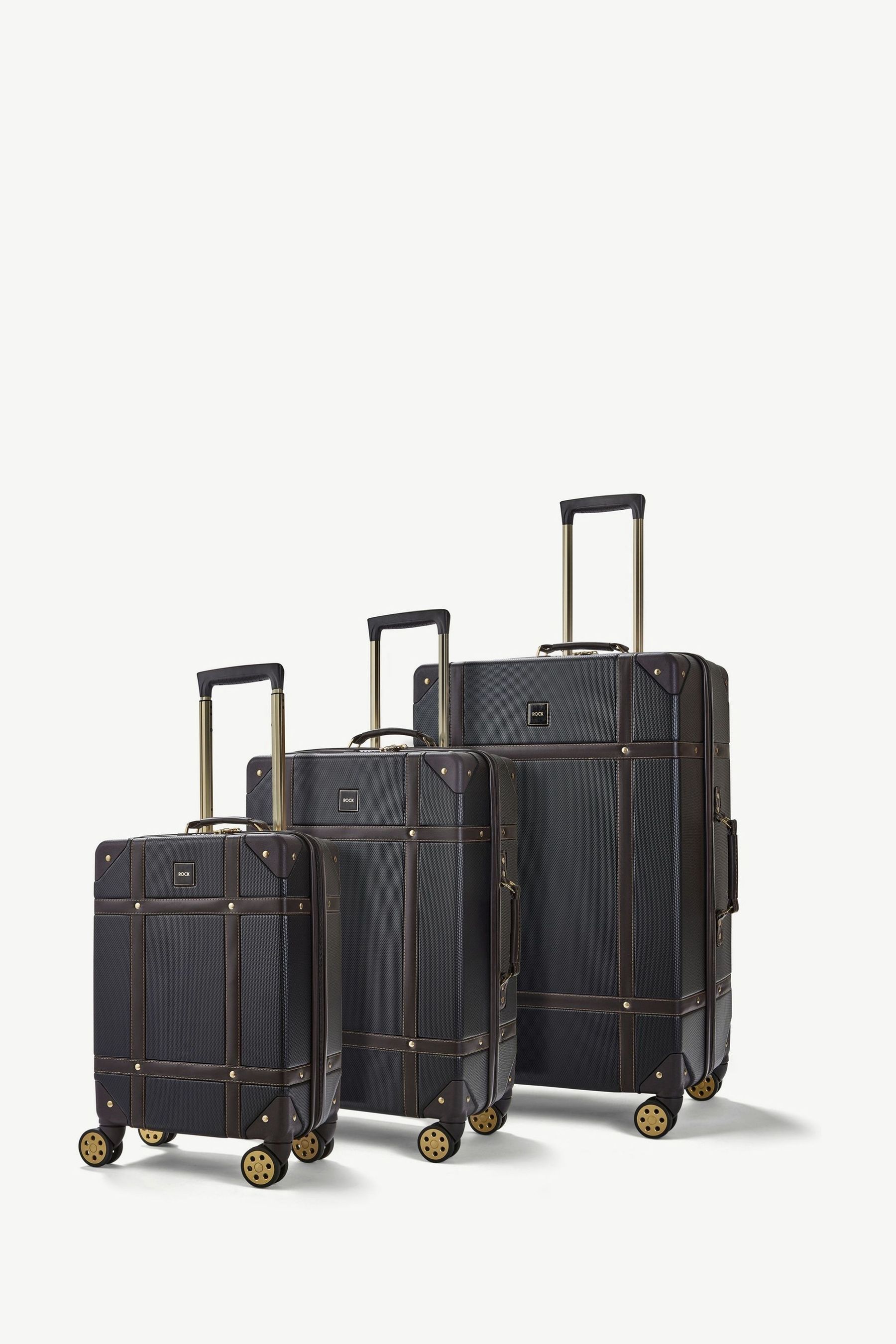 Kaufe Sie Schwarz Rock Luggage Vintage Suitcases 3 Piece Set bei Next Deutschland