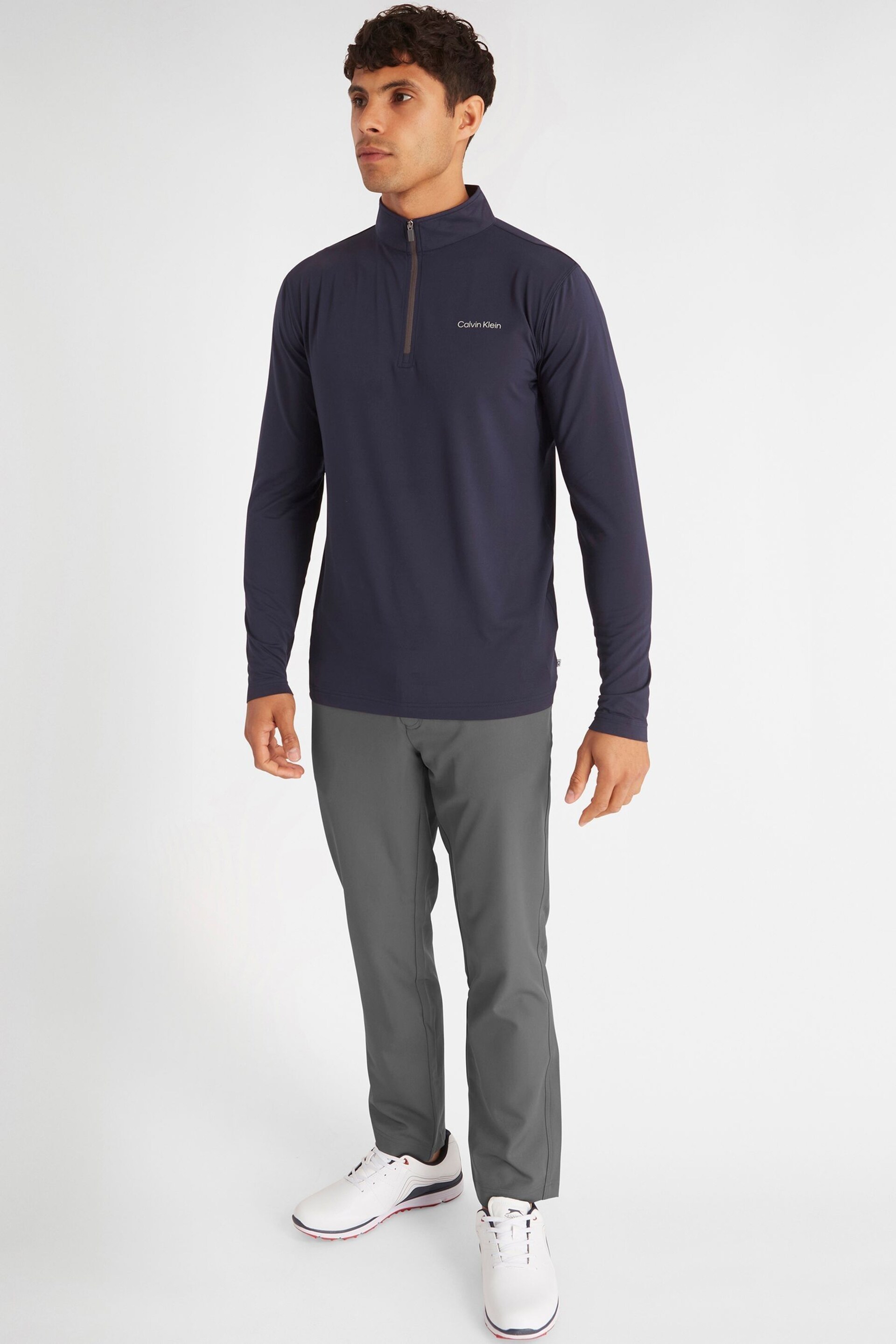 Calvin Klein Golf Silver Newport Half Zip Top - Image 2 of 8