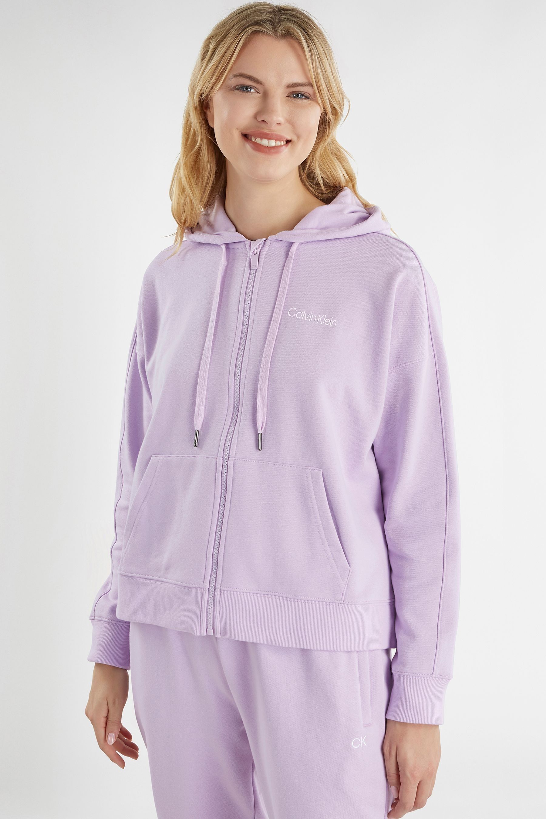 Buy Calvin Klein Golf Relaxed Fit Purple Blake Zip Up Hoodie from Next Ireland