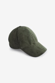 Khaki Green Corduroy Cap - Image 3 of 4