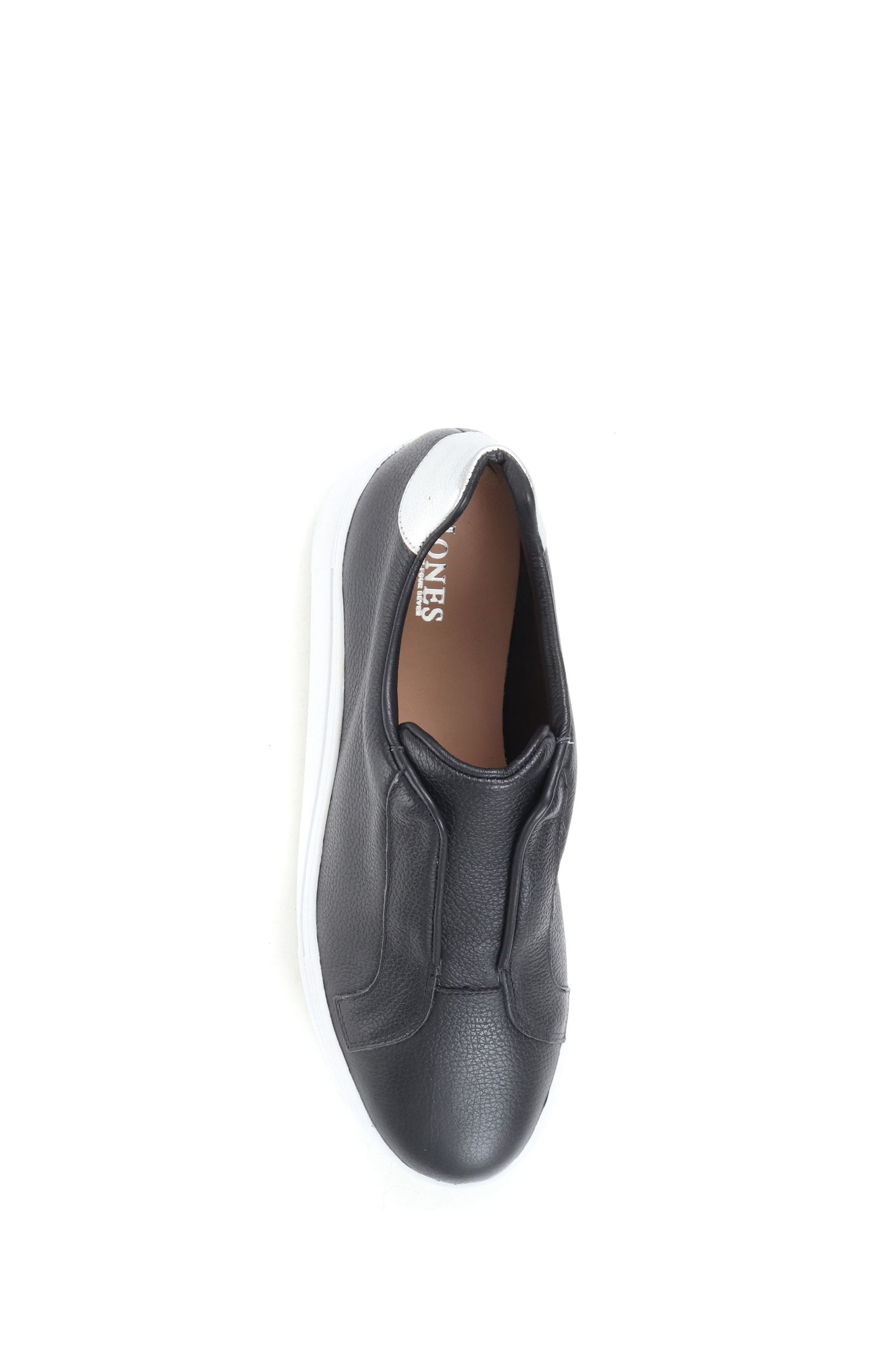 Buy Jones Bootmaker Fernanda Laceless Leather Black Trainers from Next Luxembourg
