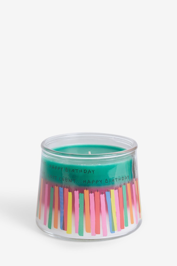 Multi White Jasmine Scented Happy Birthday Candle - Image 5 of 5