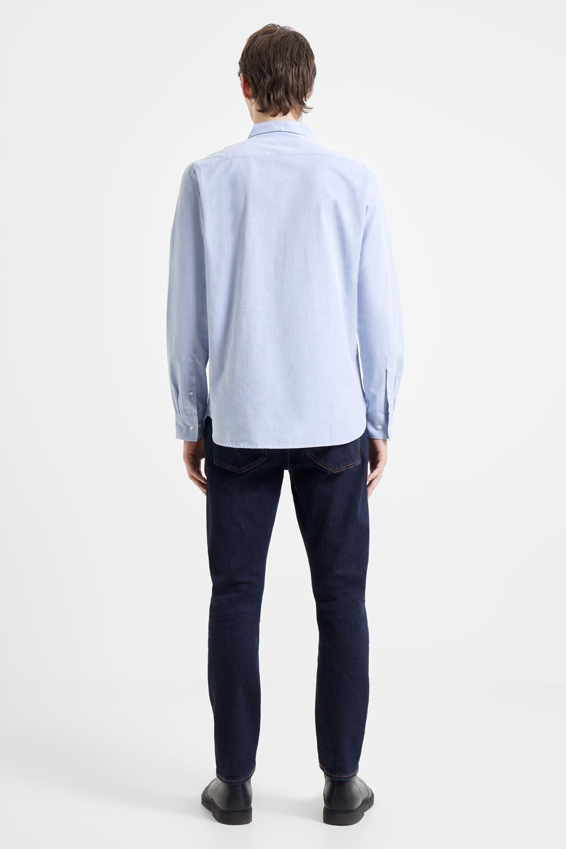 French Connection Blue Oxford Long Sleeve Shirt - Image 2 of 7