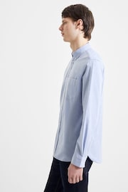 French Connection Blue Oxford Long Sleeve Shirt - Image 3 of 7