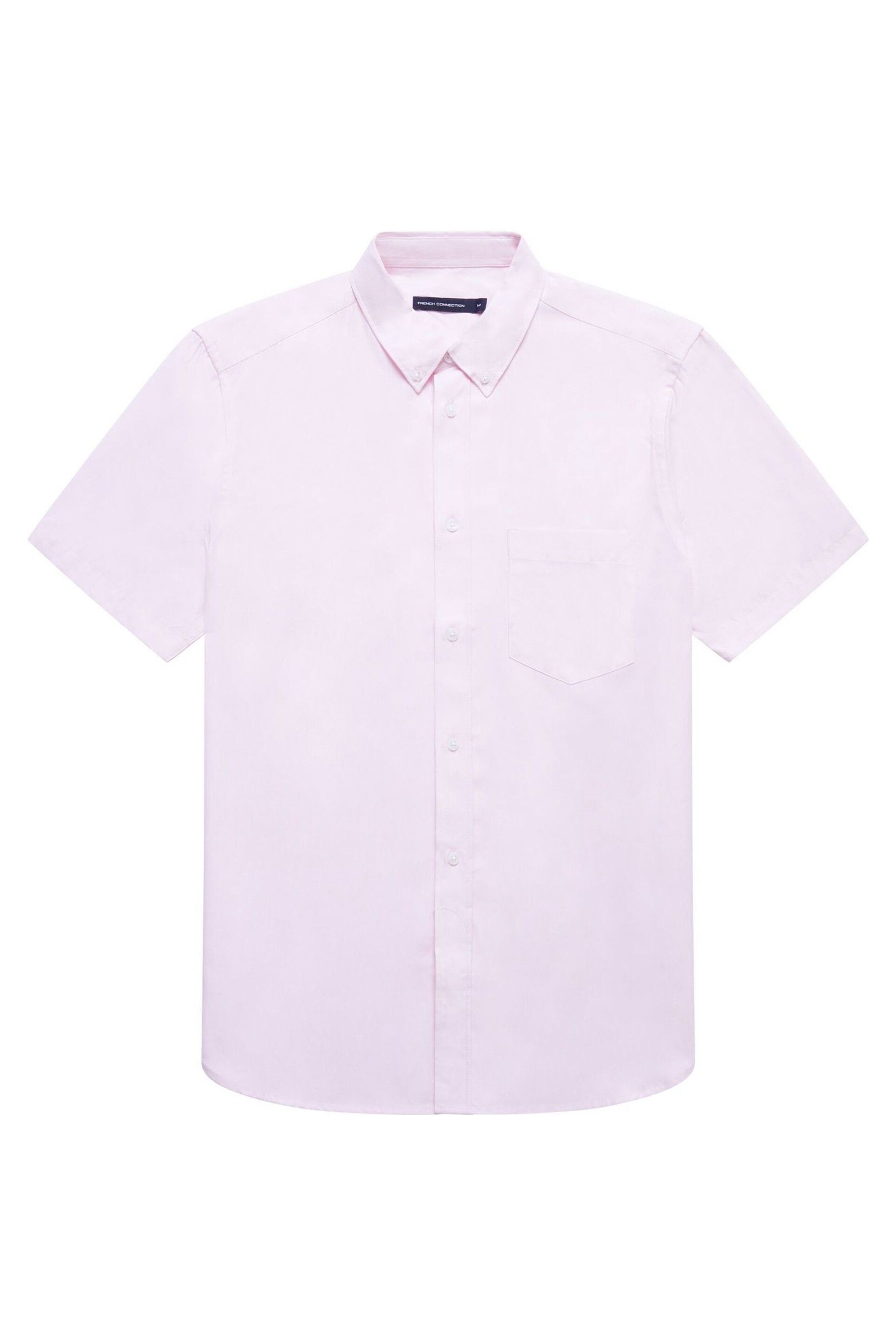 French Connection Oxford Short Sleeve White Shirt - Image 4 of 4