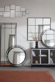 Black Abstract Statement Wall Mirror - Image 2 of 5