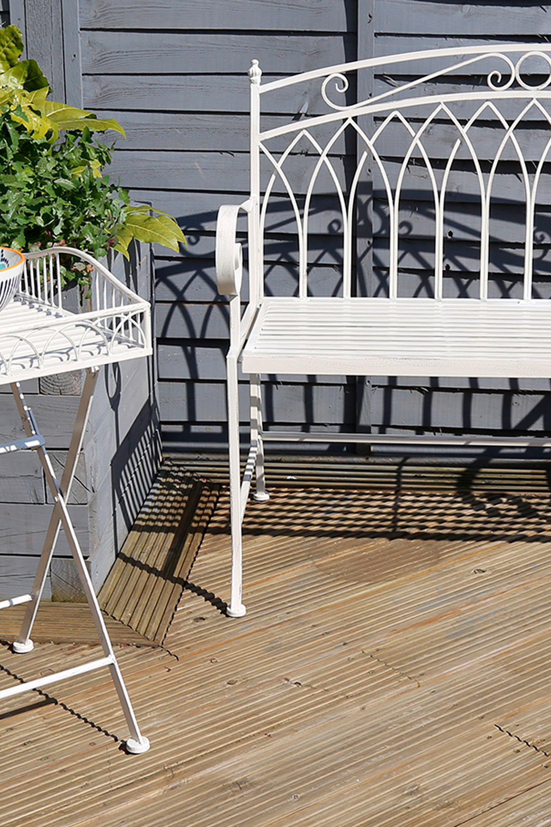 Charles bentley wrought iron bench shop