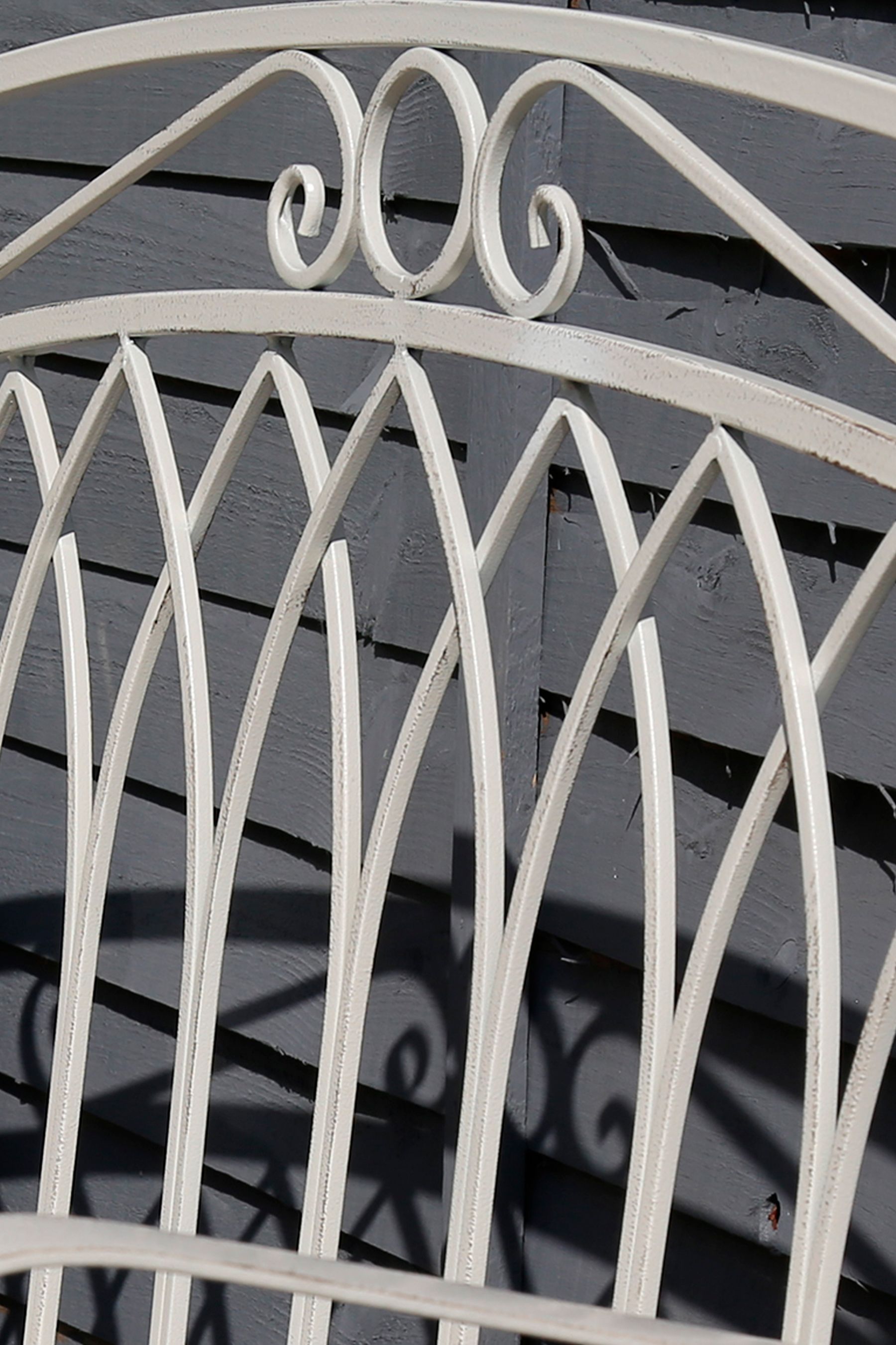 Buy Charles Bentley Antique White Garden Wrought Iron Feminine Bench from the Next UK online shop
