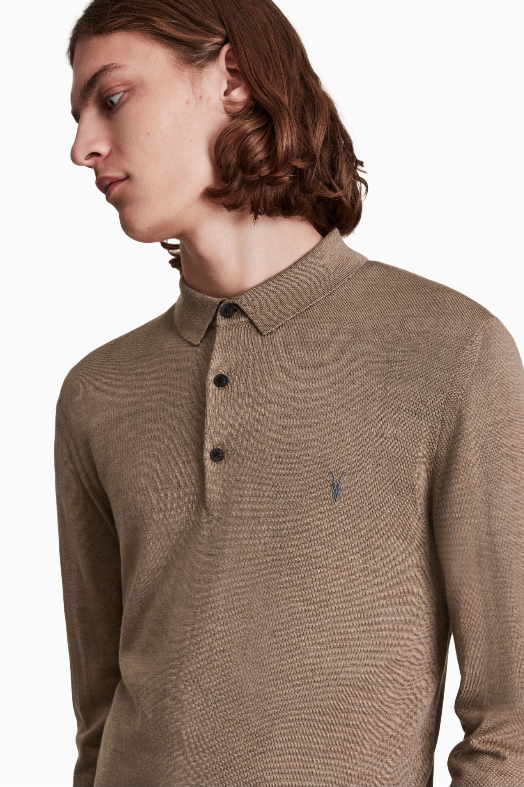 All saints mode merino polo outlet