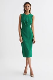 Reiss Green Layla Sleeveless Bodycon Dress - Image 1 of 6