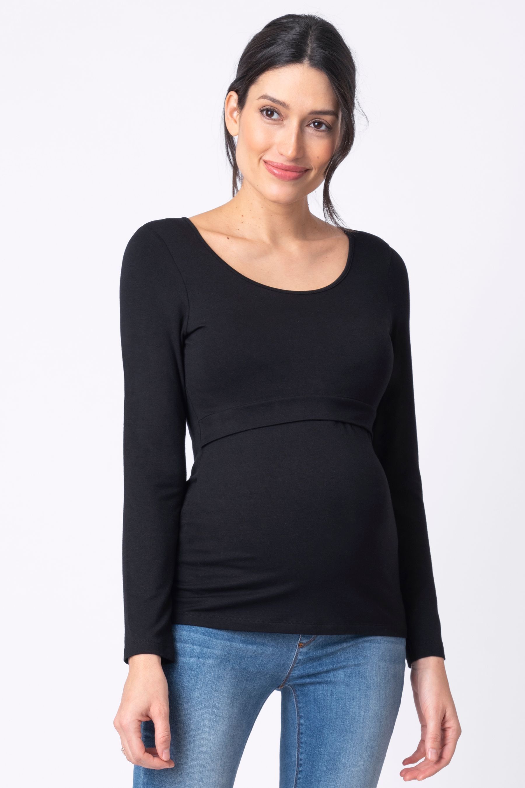 Buy Seraphine Black Maternity And Nursing Tops Twin Pack from Next Canada