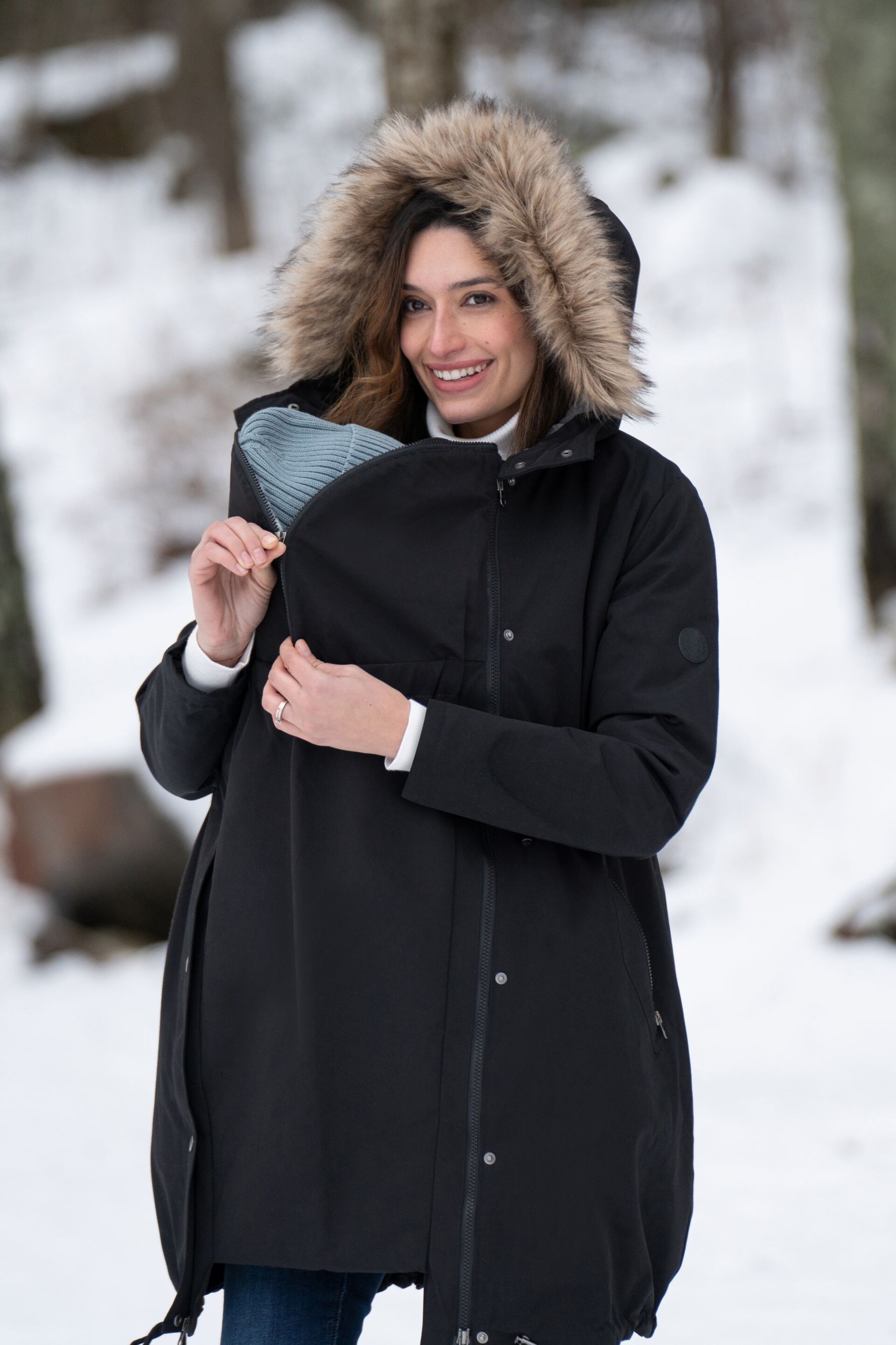 Seraphine Black 3 in 1 Winter Maternity Parka - Image 1 of 6