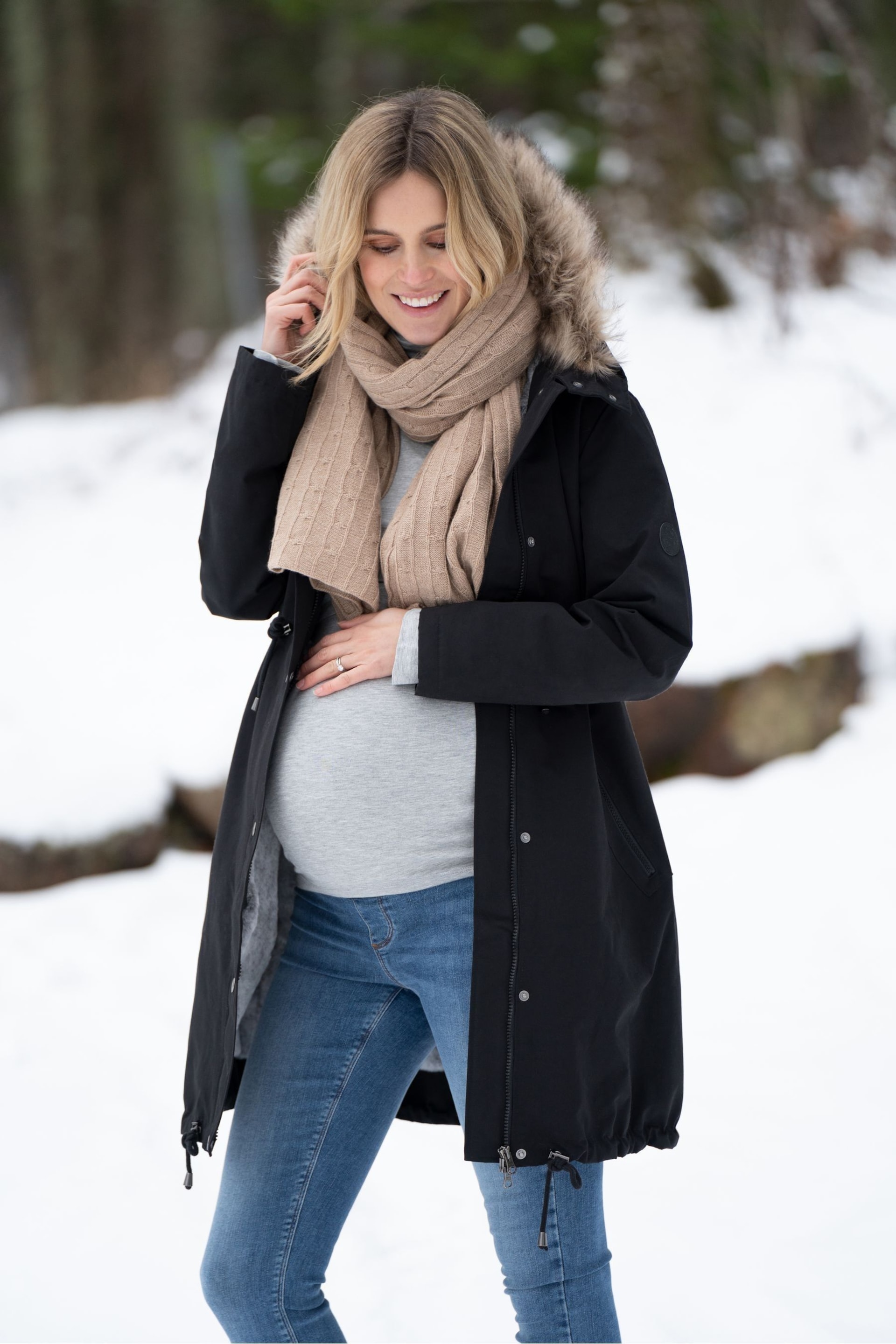 Seraphine Black 3 in 1 Winter Maternity Parka - Image 5 of 6